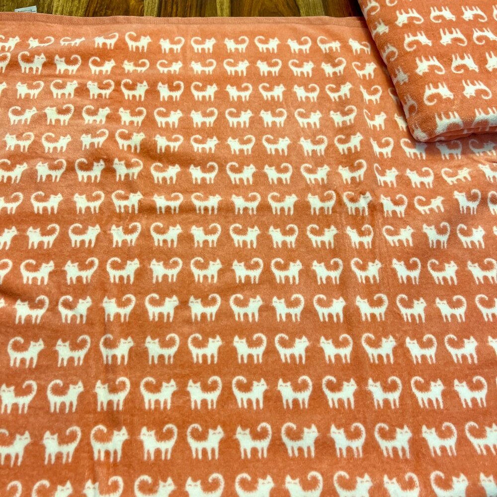 Bath & Hand Towels Set w/Cats - Picture 4 of 4
